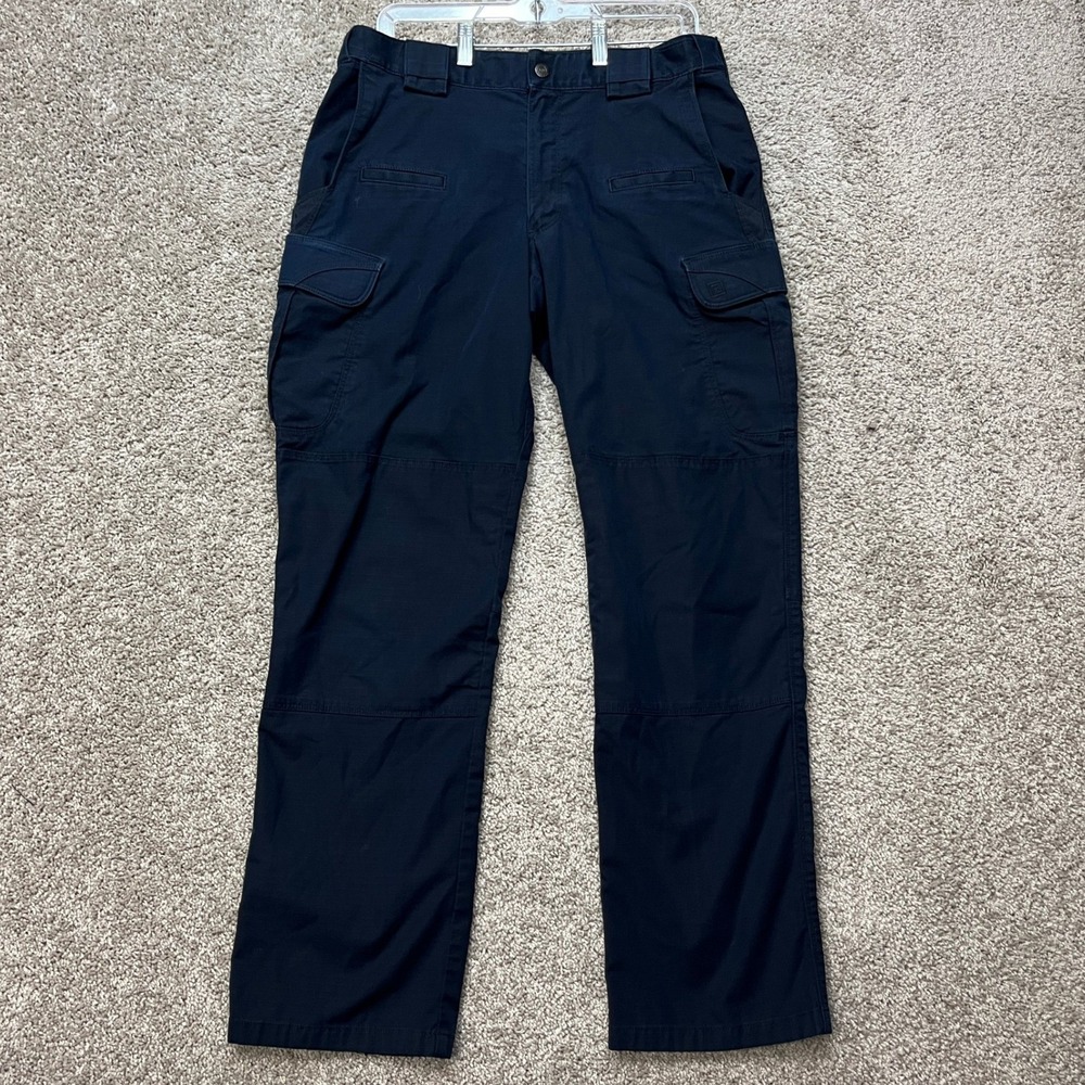 5.11 Tactical Series Pants Men 32x32 Navy Blue Multi-Pocket Cargo Flat Front